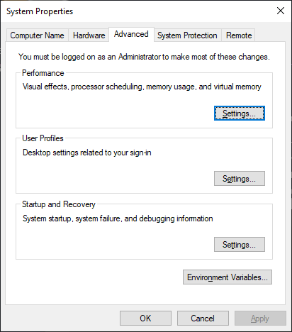 Environment Variables