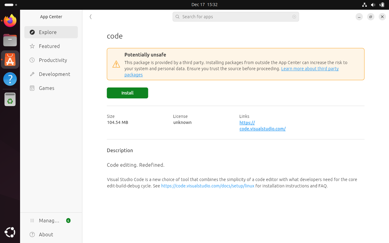 Install VSCode