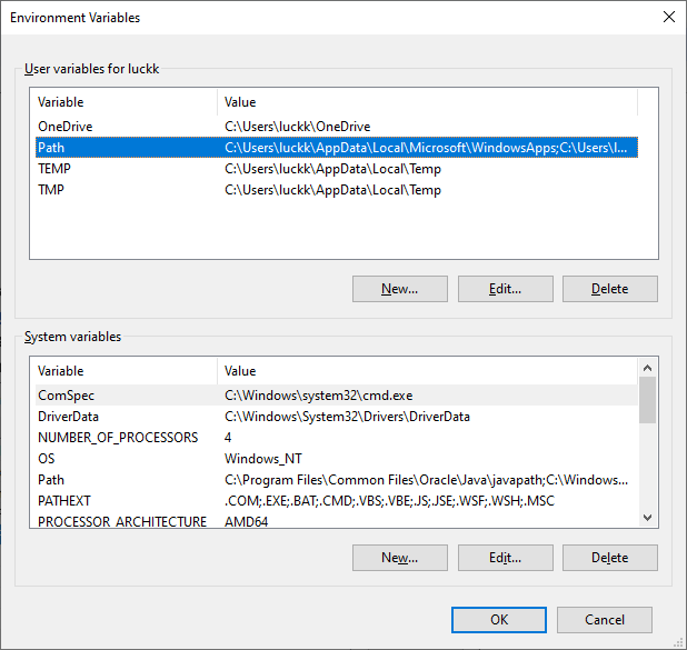 Environment Variables