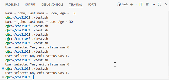 Whiptail Yes/No Dialog